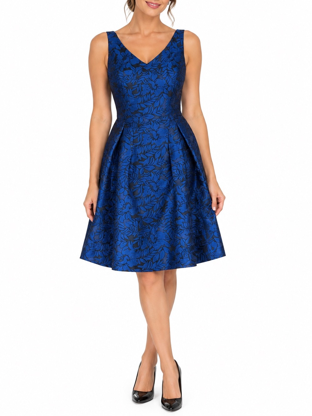 Ralph Lauren Size 10 NWT Floral Brocade Fit-and-Flare Cocktail Dress